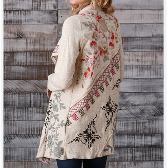 NWT Paparazzi English Rose Embroidered Cardigan - Picture 9 of 14